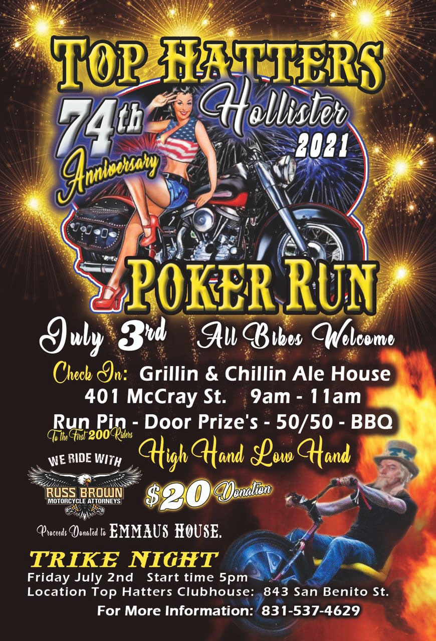 Top Hatters Poker Run Corbin Motorcycle Saddles