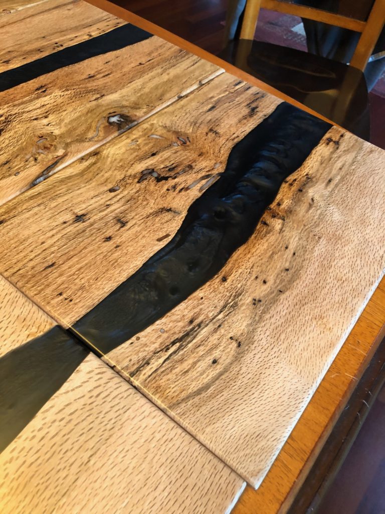 Black Epoxy River Placemats Corbin's Woodworking & Art by