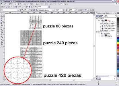 rompecabezas en corel draw