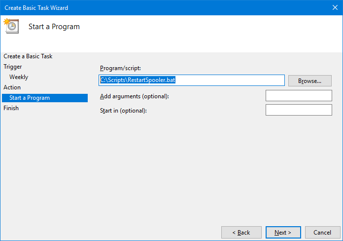 How do I Restart my Windows Service at a Specific Time every Week