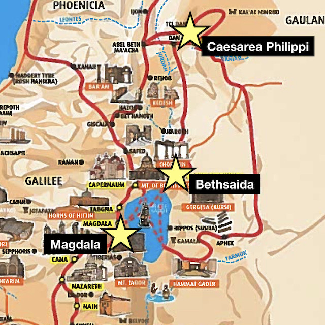 Caesarea Philippi Israel Map