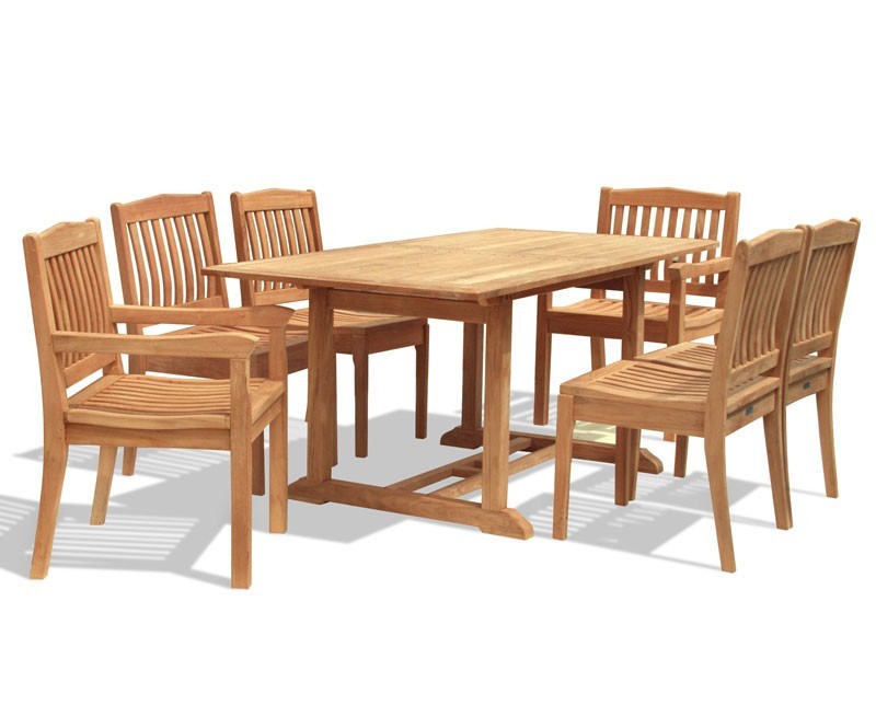 Hilgrove 6 Seater Garden Rectangular Dining Table and Chairs Set