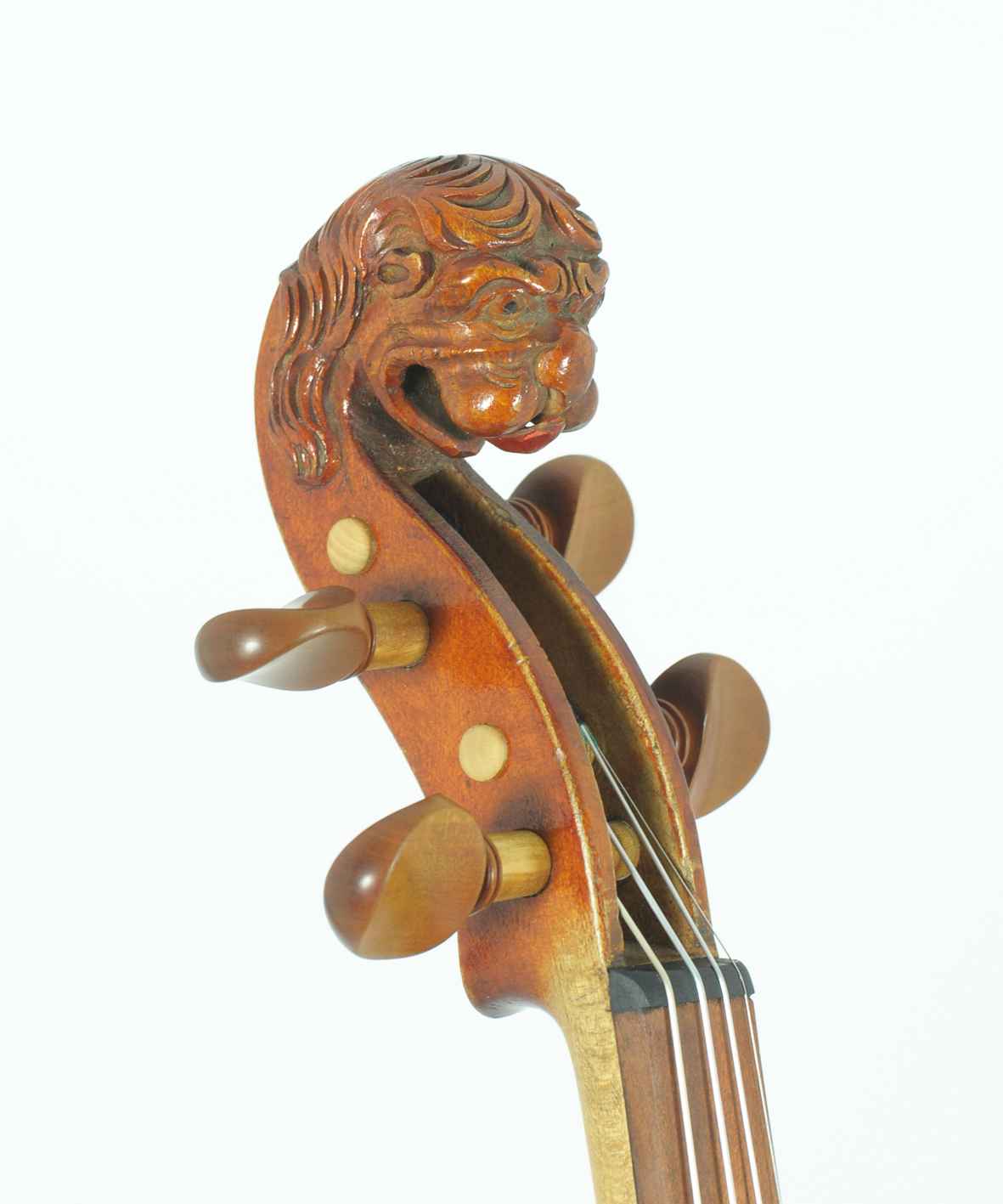 Antique Mittenwald lion head violin
