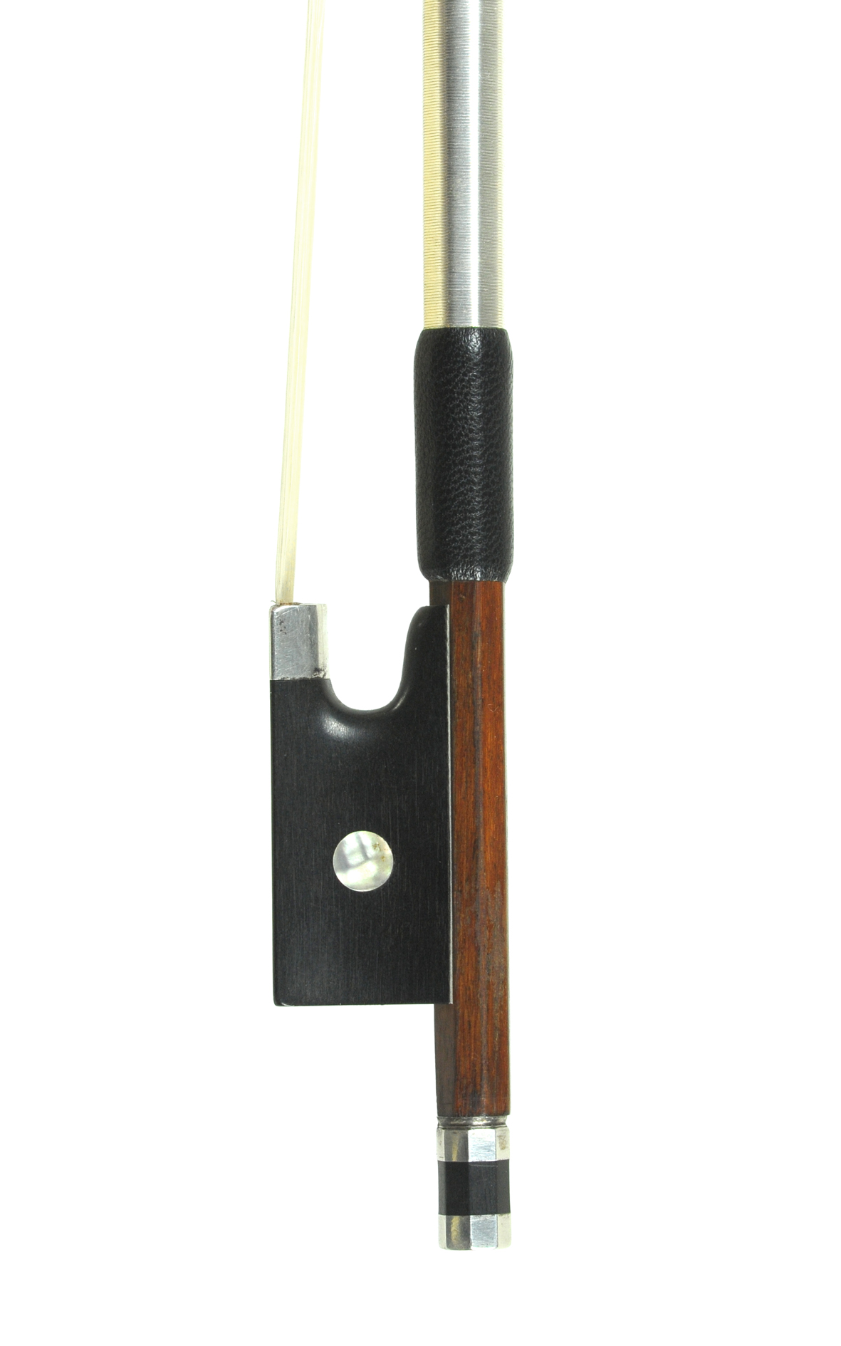 German silver mounted Markneukirchen violin bow, approx. 1940 warm