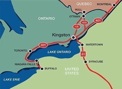 Kingston In Canada Map Travel | Cork
