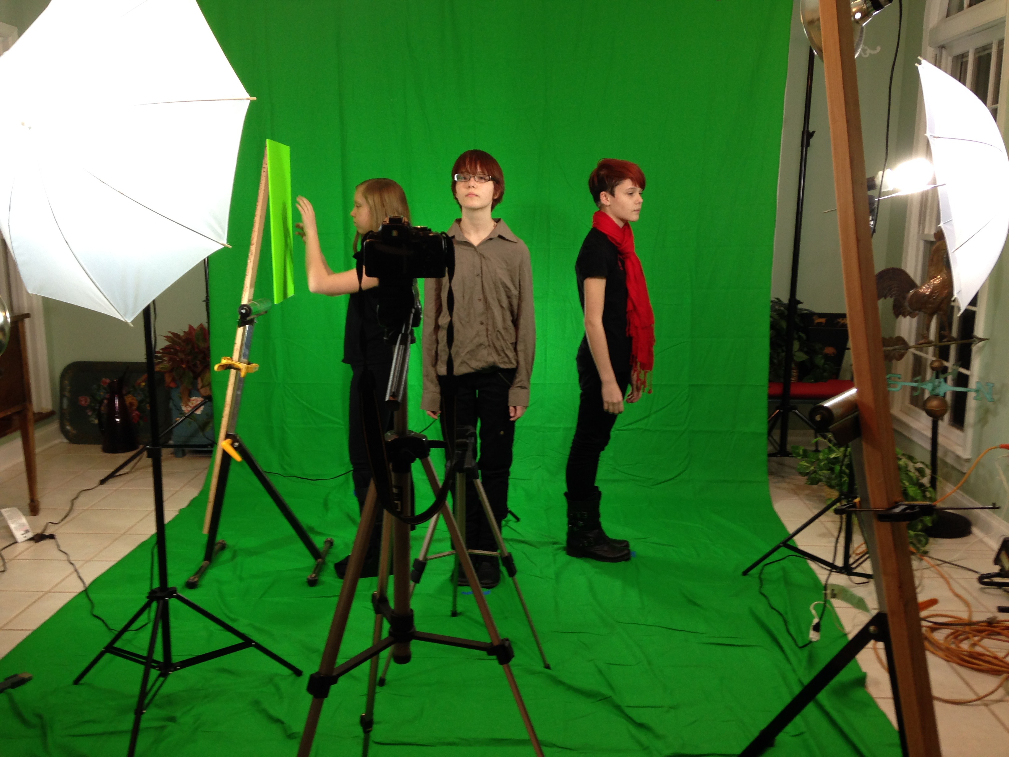 Making a Space Movie Green Screening Cormerica