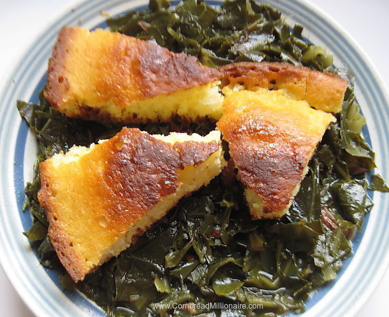 Fresh Collard Greens Cornbread Millionaire