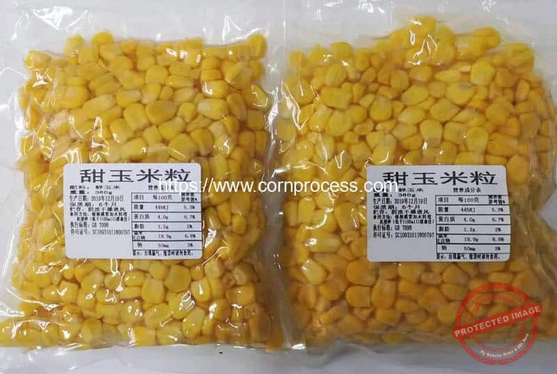 Full Automatic Vacuum Packed Sweet Corn Kernel Production Line Corn