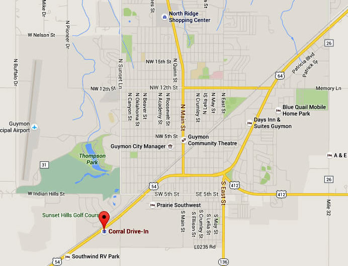 Corral Drive In, Pizzeria and Grill, RV Park, Guymon Oklahoma