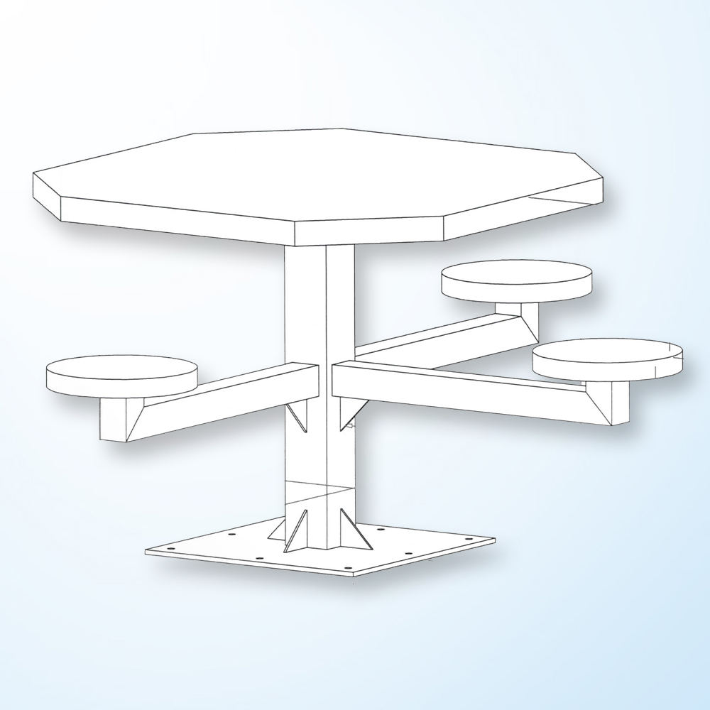 ThreePerson / ADA Dining Table Correction Enterprises