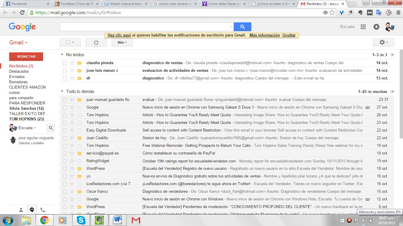 Correo de Gmail Crear acceso directo a gmail