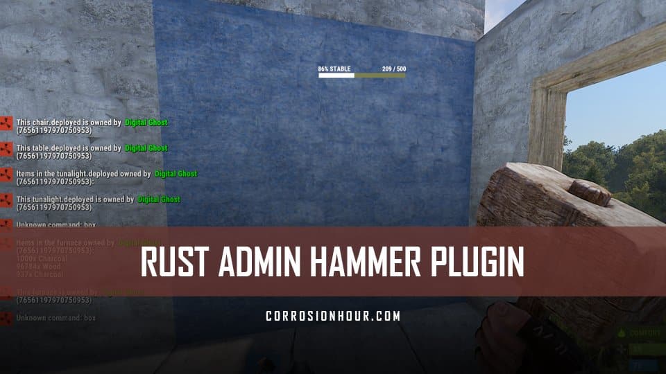 RUST Admin Hammer Plugin (How to Install, Configure & Use)