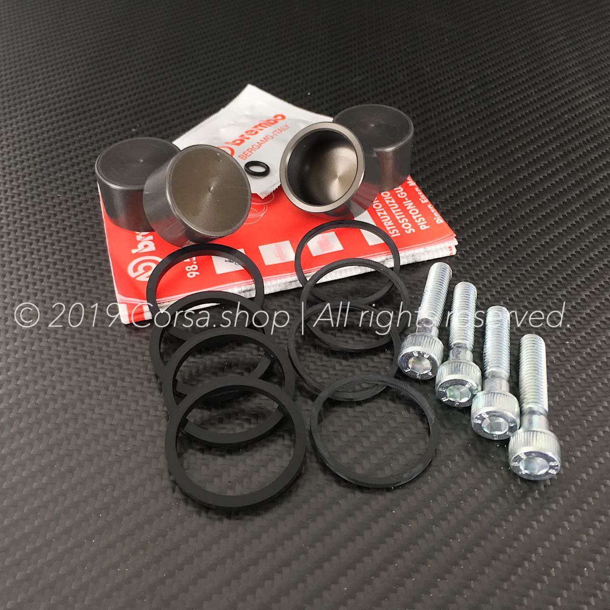 Brembo P4 32D (Ø 32mm) brake caliper piston seal repair kit