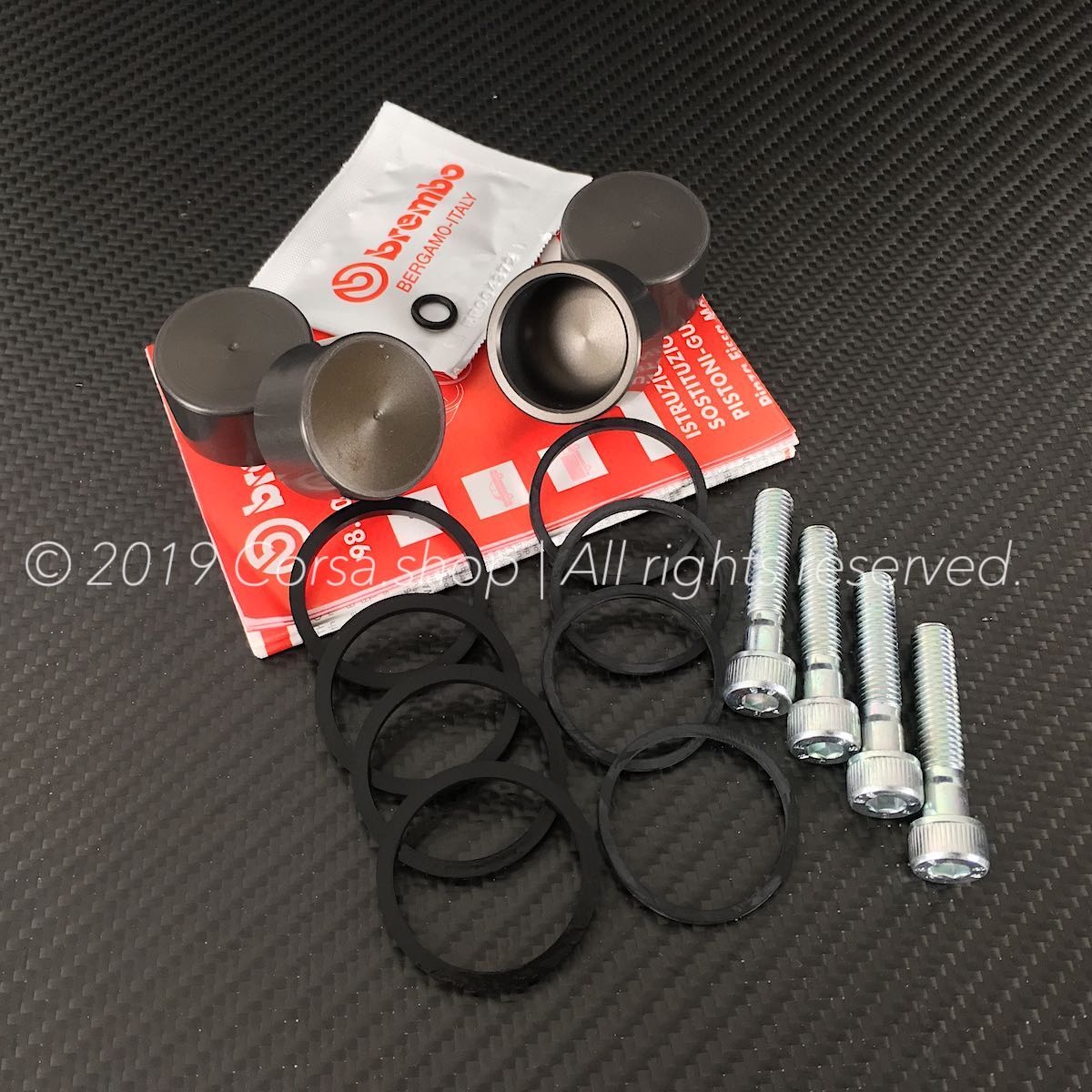 Brembo P4 32D (Ø 32mm) brake caliper piston seal repair kit