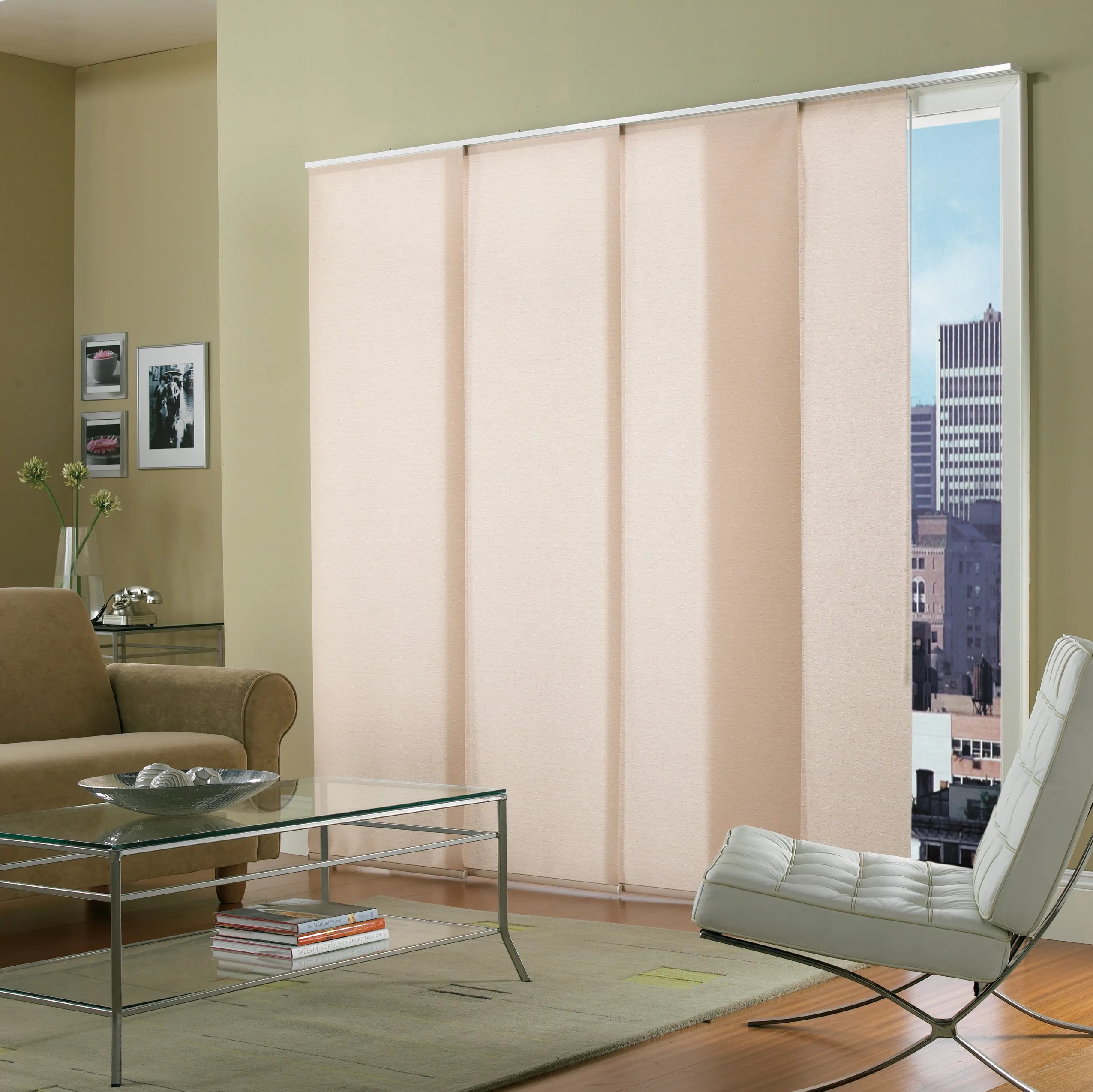 CORTINAS EN PANELES PARA PUERTAS CORREDIZAS DE TERRAZA