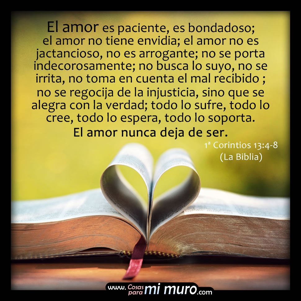 El amor según la Biblia Cosas para mi muro