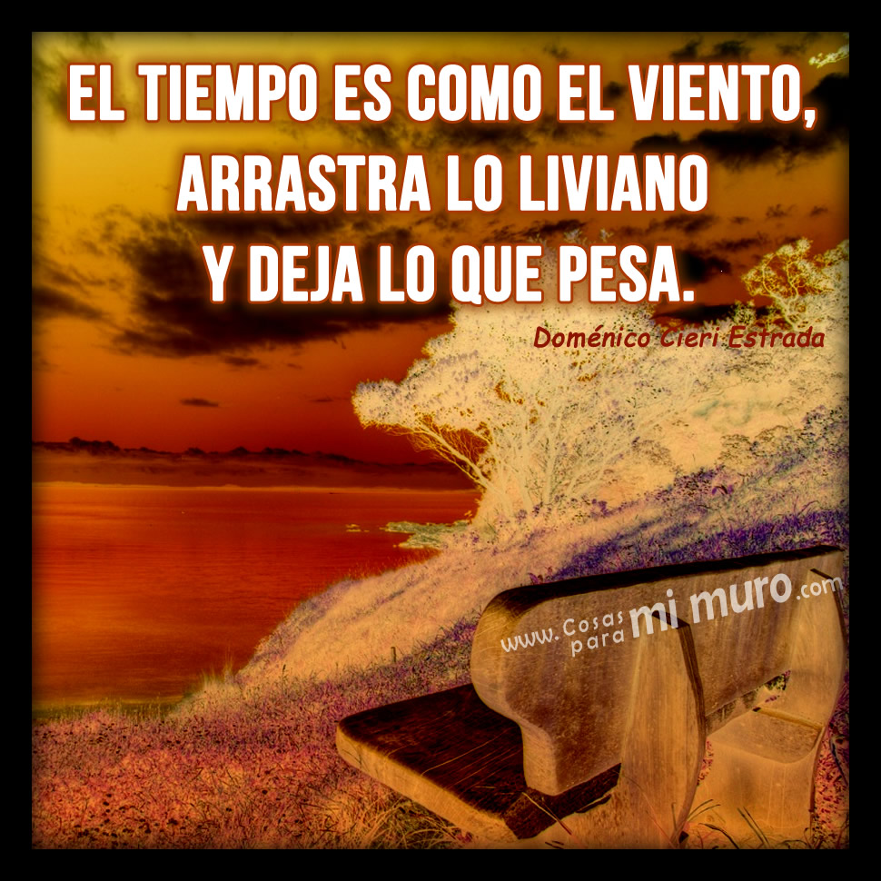 El tiempo es como el viento Cosas para mi muro