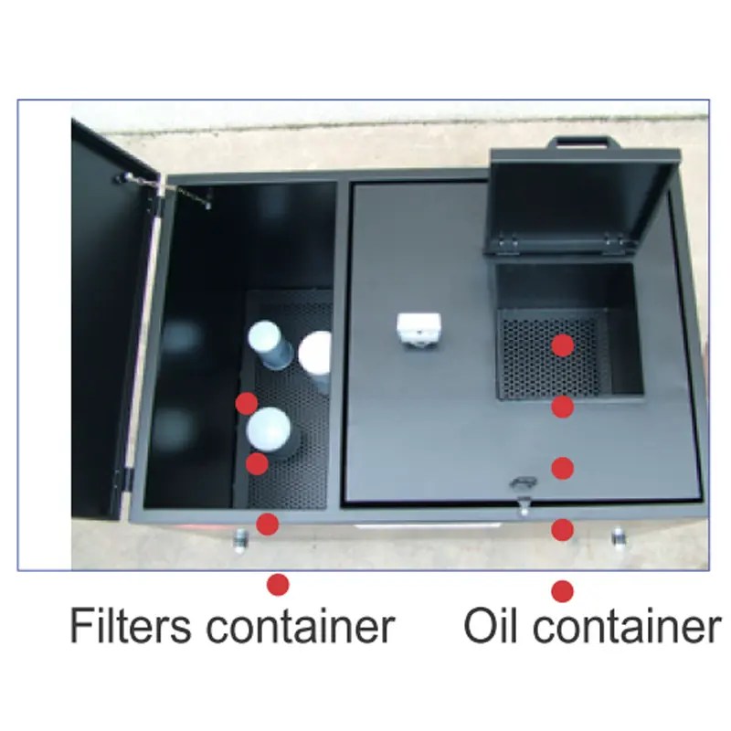 Double ecological container for used filters and waste oil Cosmek Srl