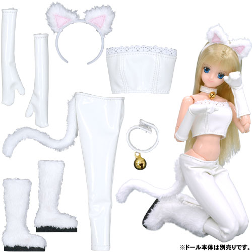 AFT079WHT ドール用 Cat Girl set/白[アゾンドールコレクション] [Fantasy] キャラクターグッズ販売のジー