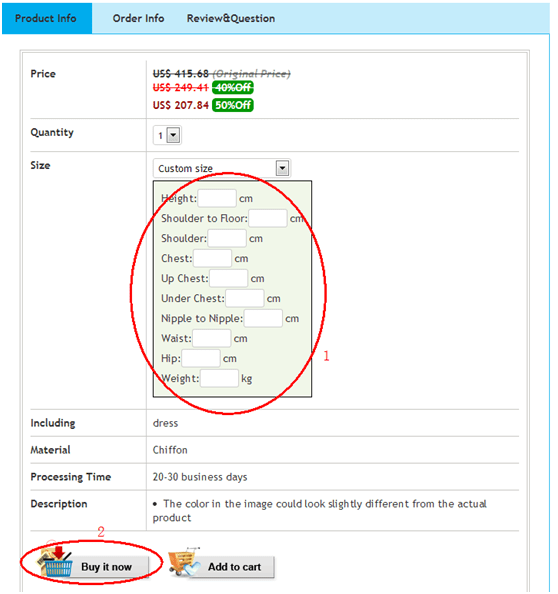 How to order custom size dress? CosplayFU's Blog