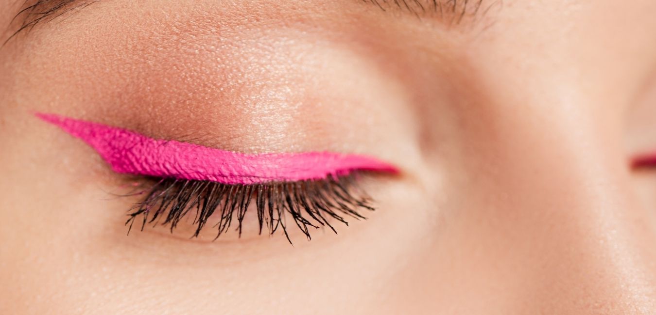 Repurpose makeup eyeshadow as blush, lipstick as eyeliner