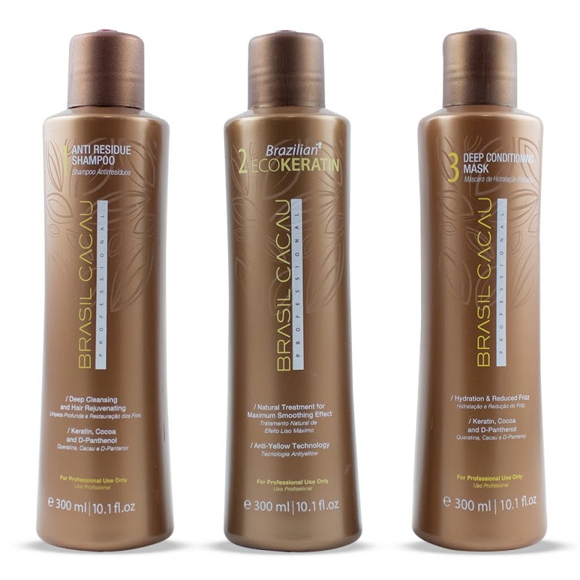 Brasil Cacau Keratin Treatment Kit 300ml 3piece Costaline Hair and