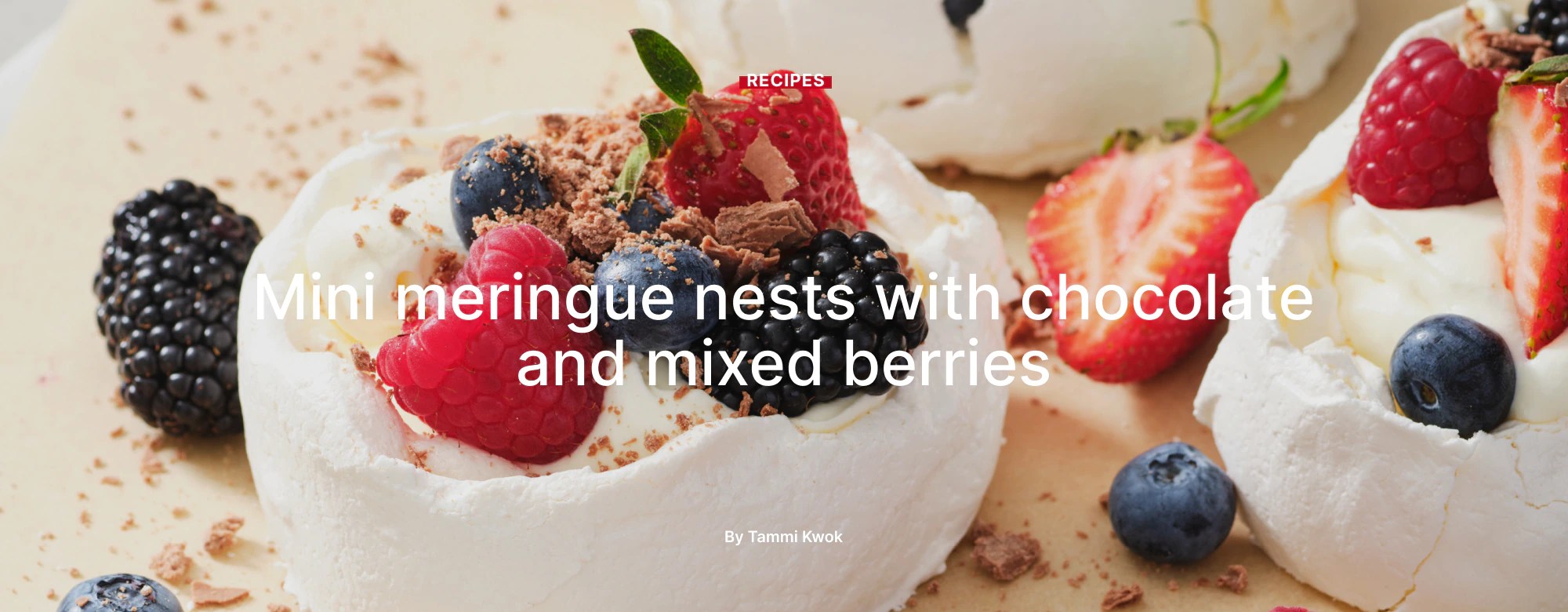Mini meringue nests with chocolate & mixed berries Costco Australia