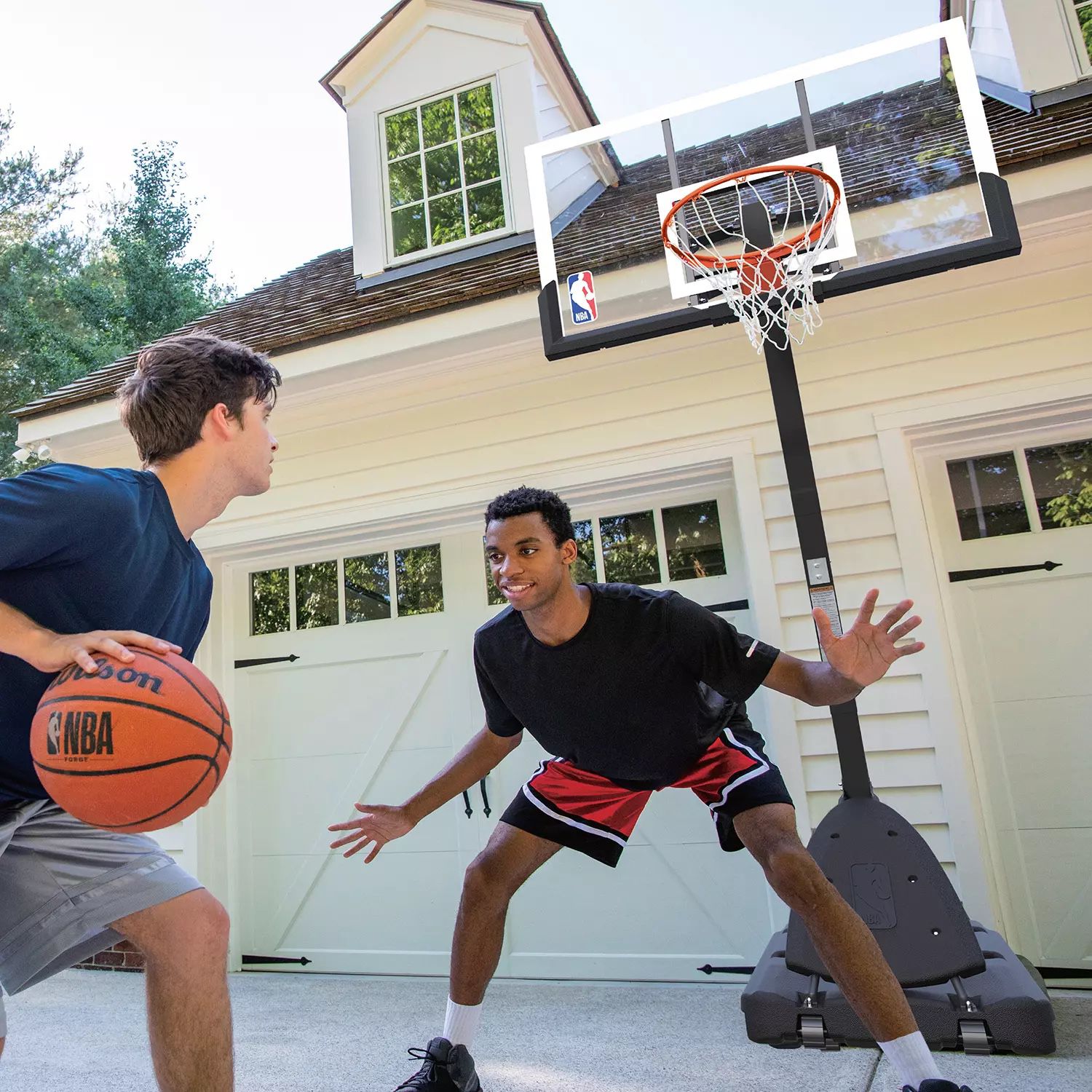Official NBA 54 Portable Basketball Hoop With Polycarbonate Backboard