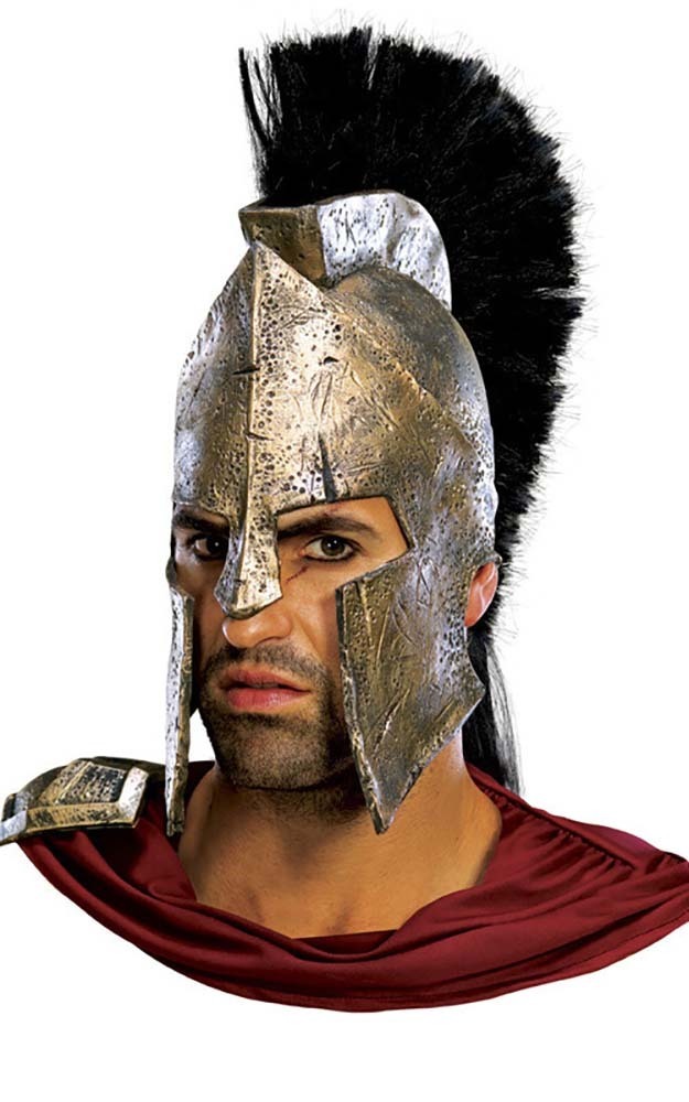 Licensed Deluxe King Leonidas Spartan 300 Helmet Costume Mask Dress Up