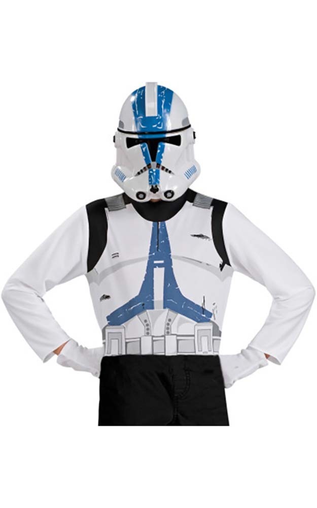 LICENSED CLONE TROOPER STAR WARS CHILD BOYS COSTUME KIT FANCY DRESS