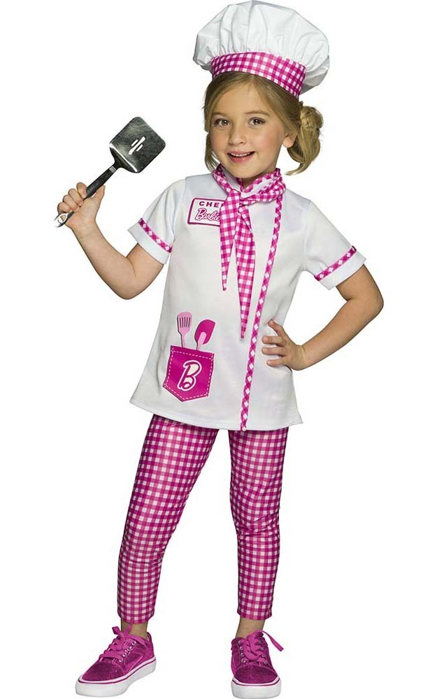 LICENSED CHEF COOK BAKER BARBIE CHILD GIRLS FANCY DRESS BOOK WEEK