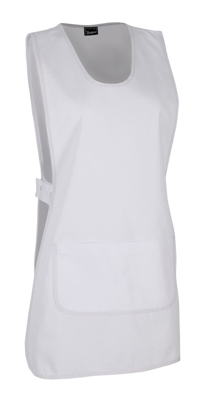 Tablier chasuble de travail basique blanc
