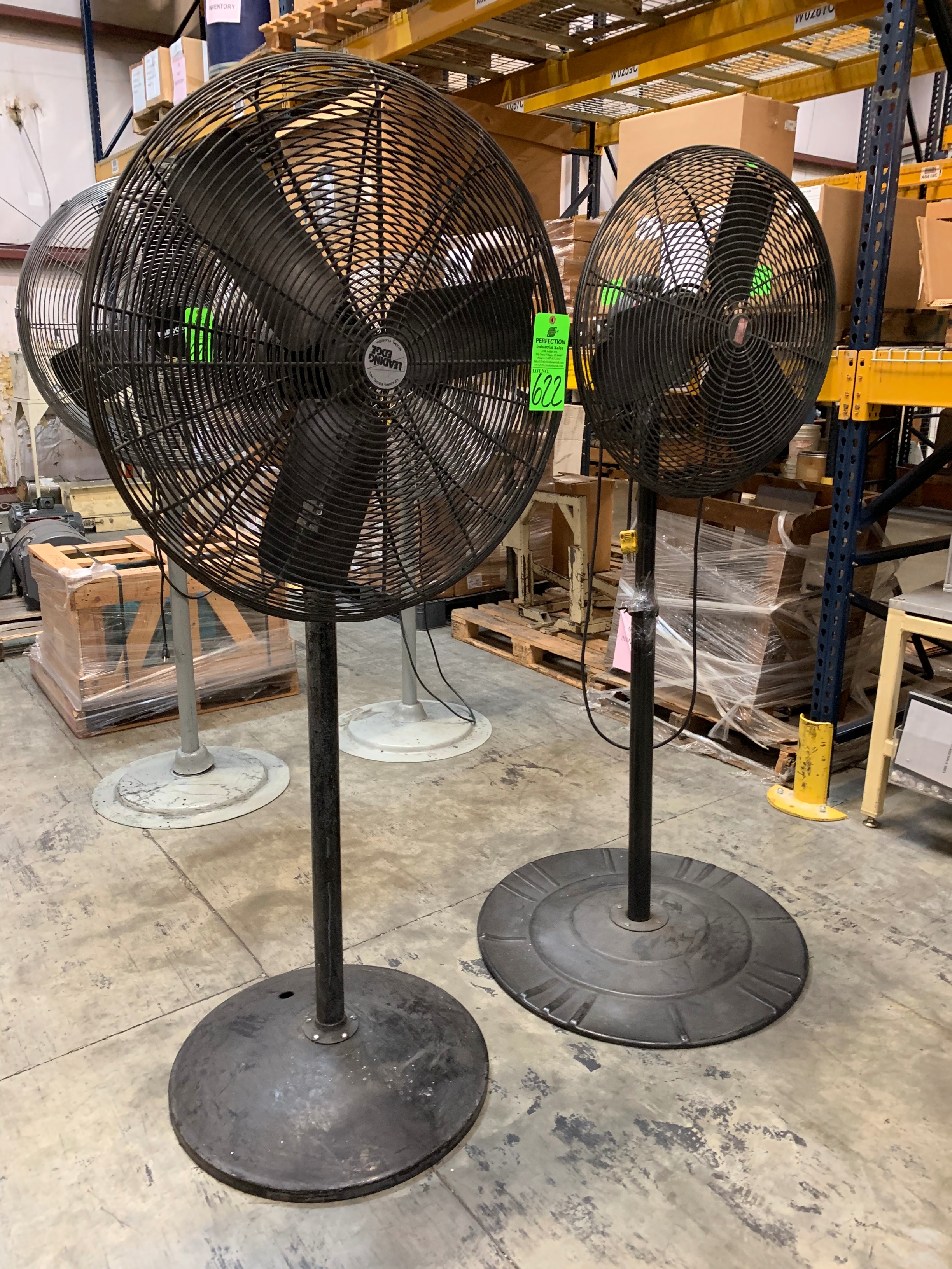 Lot of (2) Leading Edge and Dayton Pedestal Fans