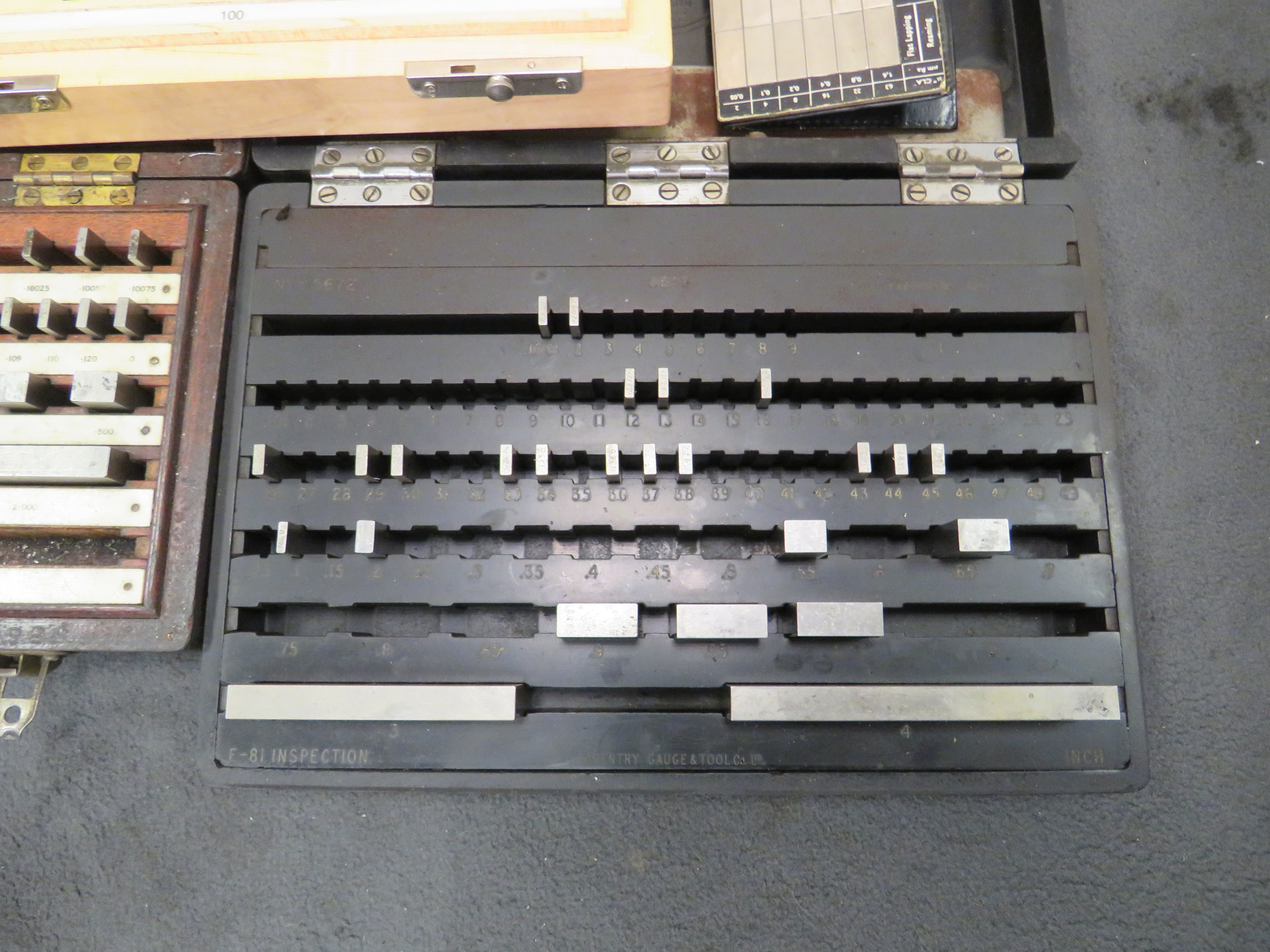 (2) Boxes of Imperial Slip Gauges & (1) Box of Metric Slip Gauges