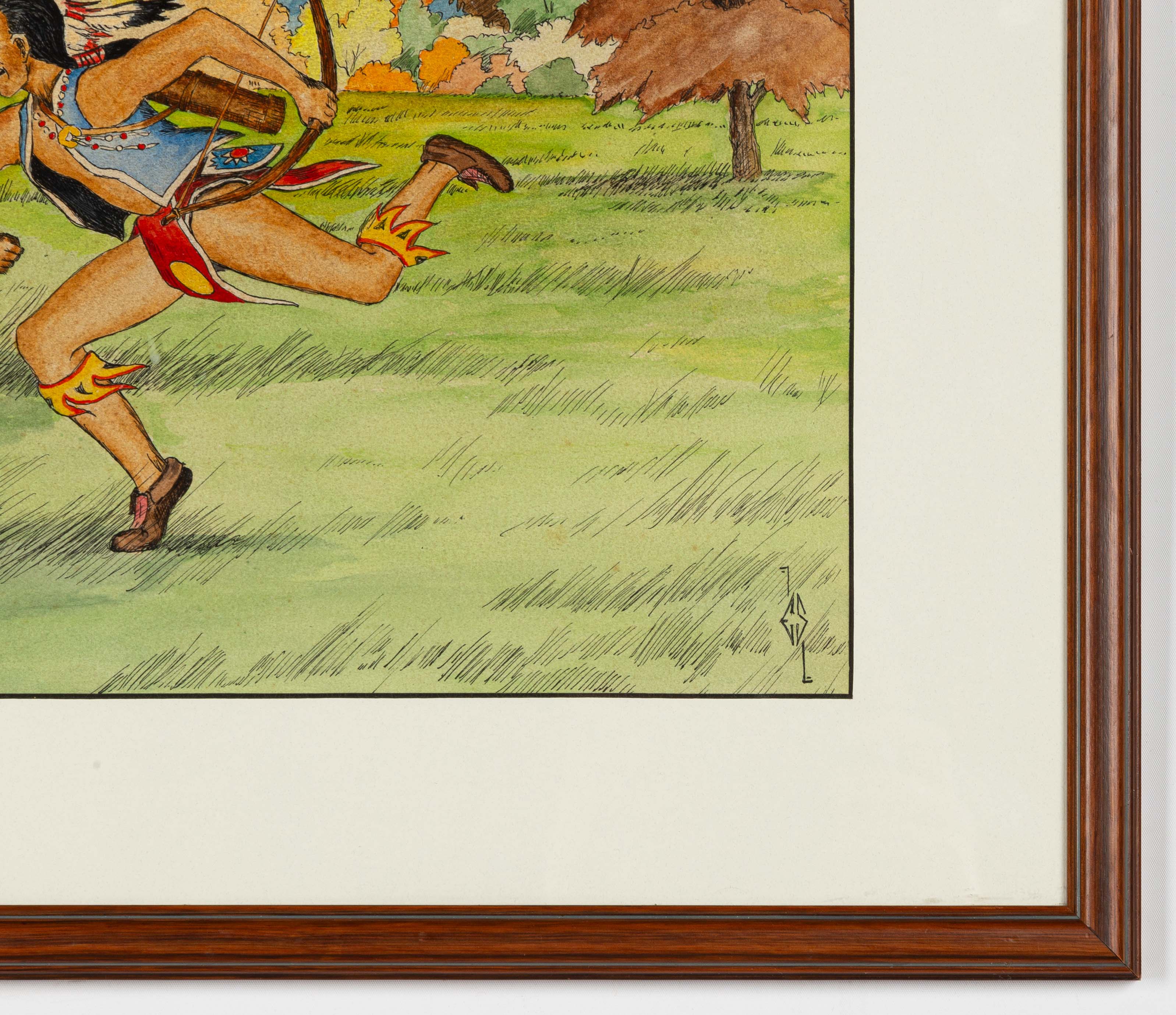 Ernest Peter Smith (Native American, 19071975) Native American Scene Cottone Auctions