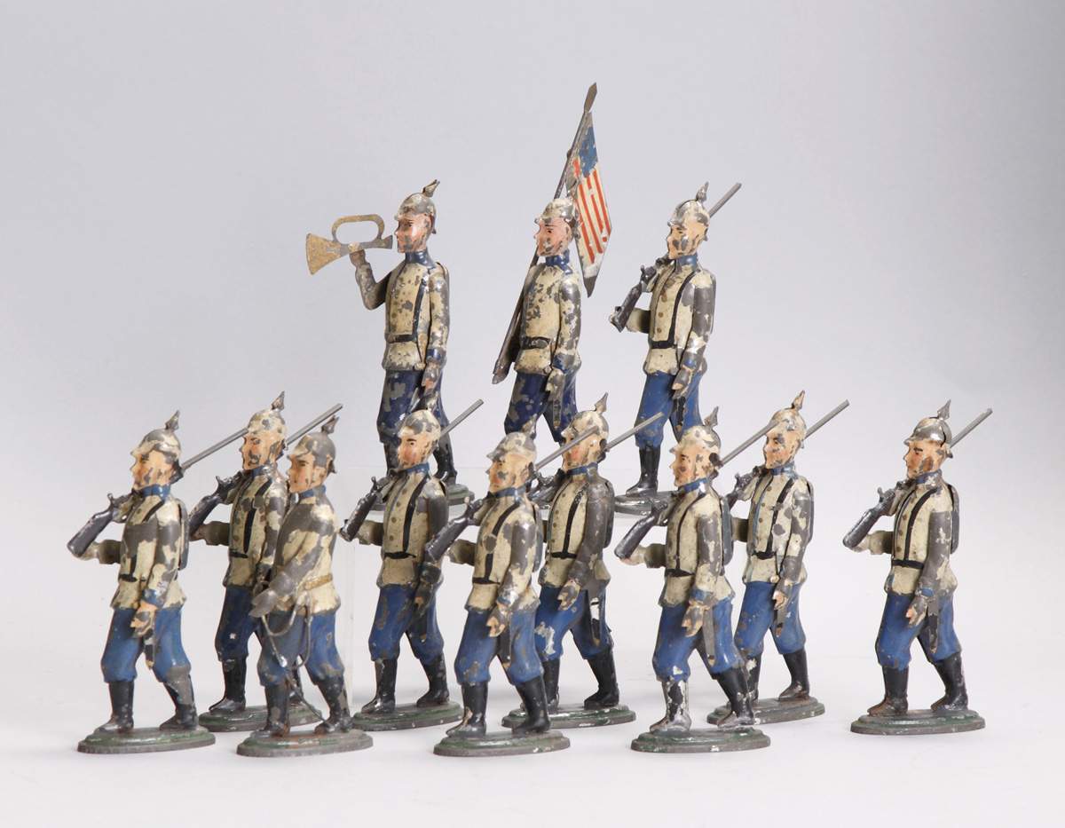 12 German Hand Painted Tin Soldiers Cottone Auctions