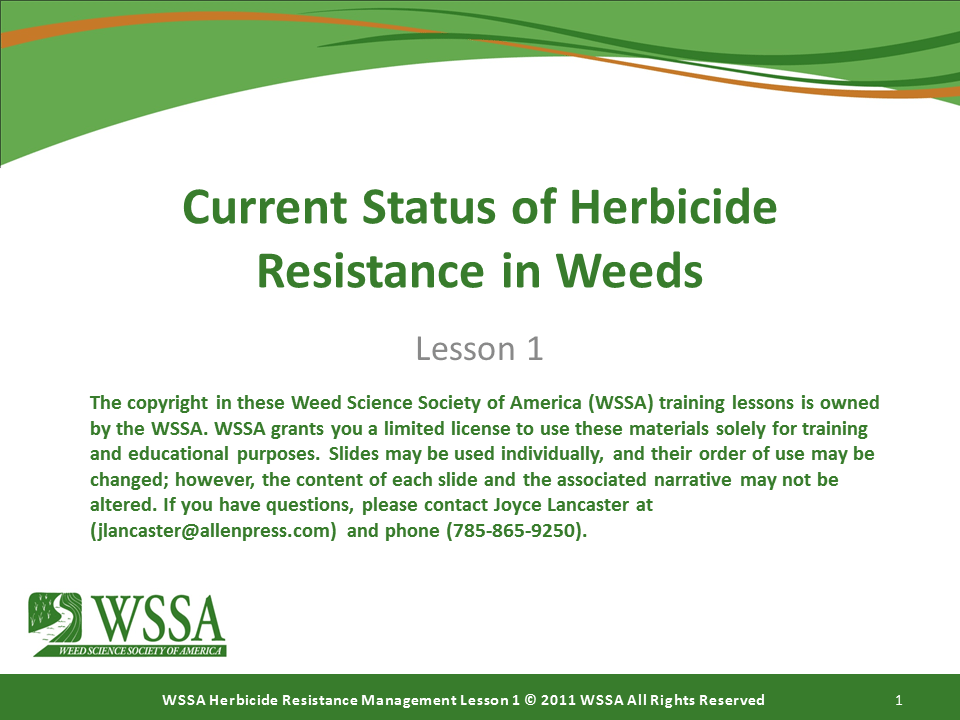 Current Status of Herbicide Resistance in Weeds Cotton Incorporated