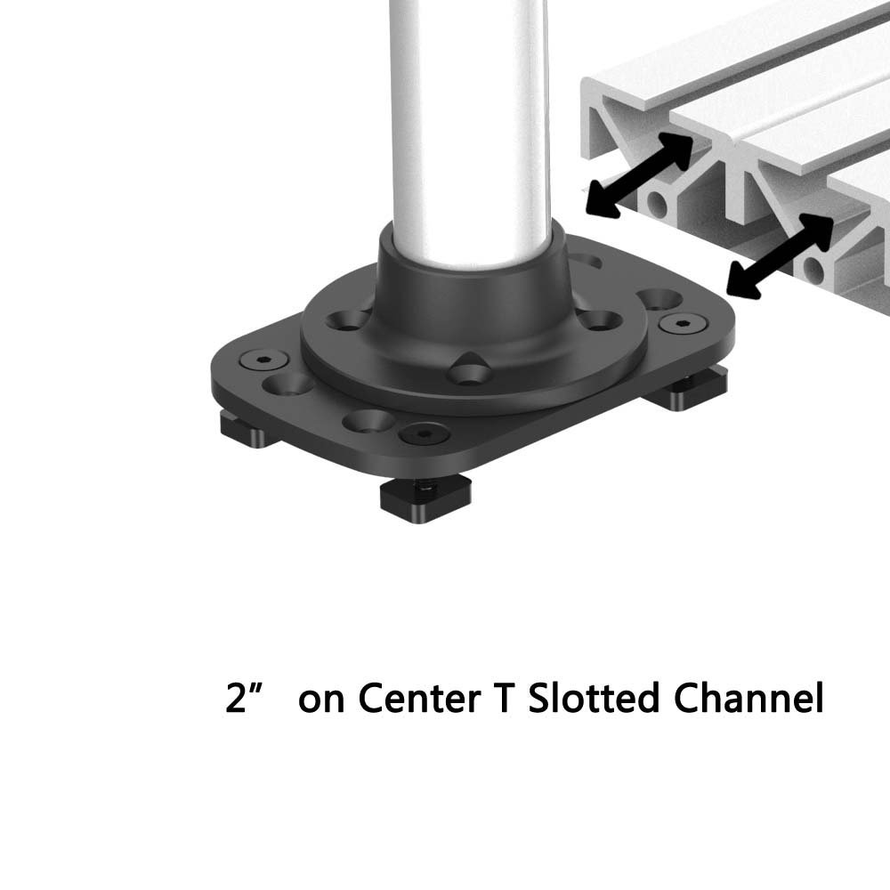 Aluminum Extrusion VESA Mount for Apple Quick Release Dual Arm