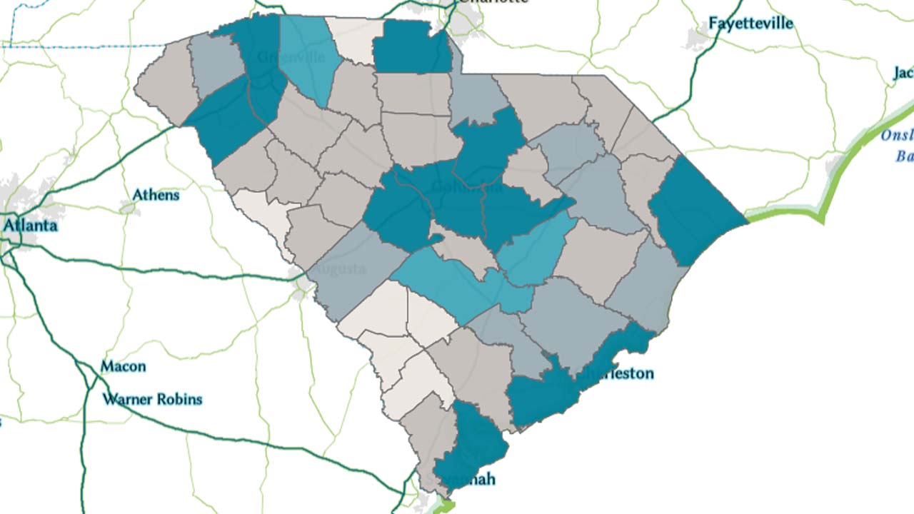 INTERACTIVE MAP Countybycounty cases of coronavirus in SC WCBD News 2
