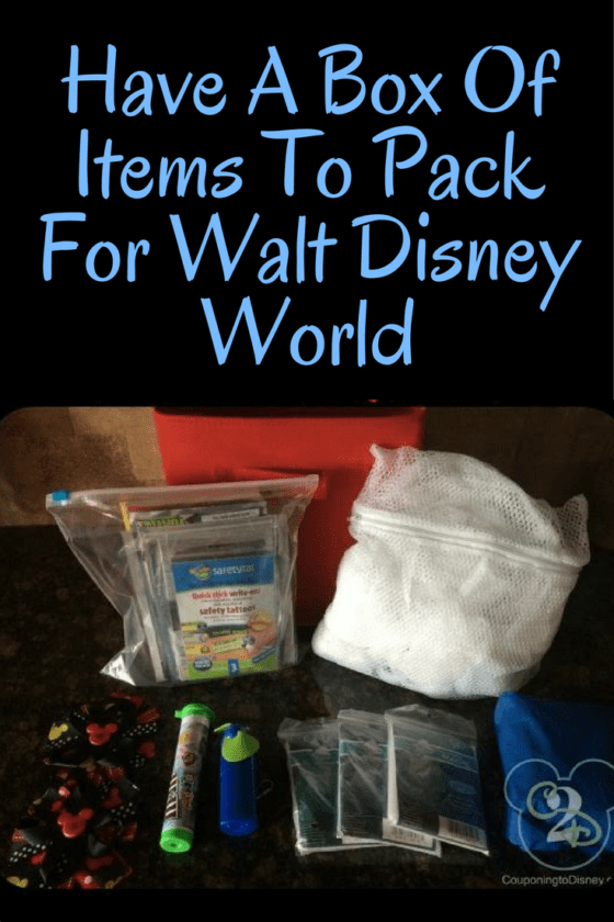 Have A Box Of Items To Pack For Walt Disney World