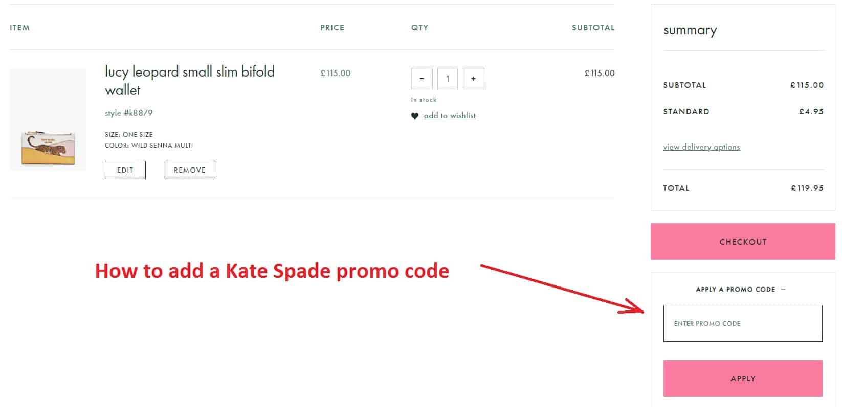 Top 75+ imagen kate spade 10 promo code Thptnganamst.edu.vn