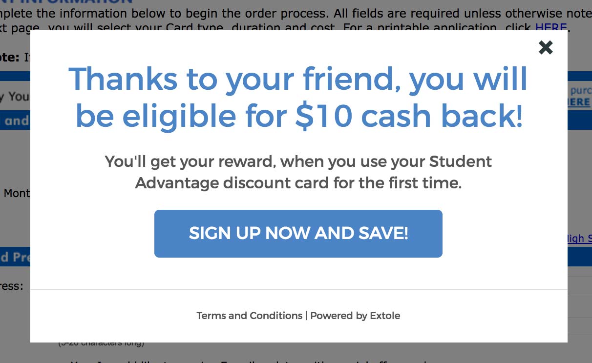Student Advantage Discount Code Get 10 free cash with signup link