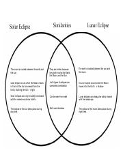 Venn Diagram 2 .pdf - Solar Eclipse Similarities Lunar Eclipse The moon