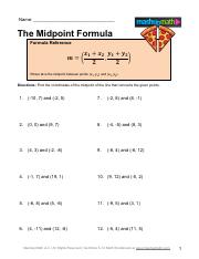 Discover Midpoint Formula with Practice Problems | Course Hero