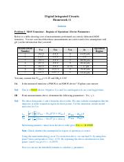 Week 2 - Hw-1 sol.pdf - Digital Integrated Circuits Homework #1