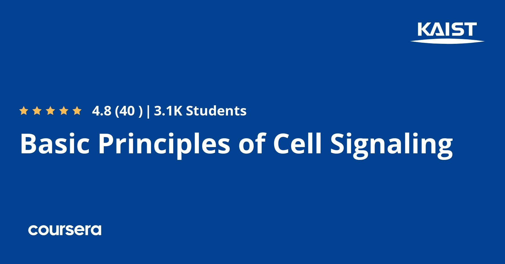 Basic Principles of Cell Signaling Coursya