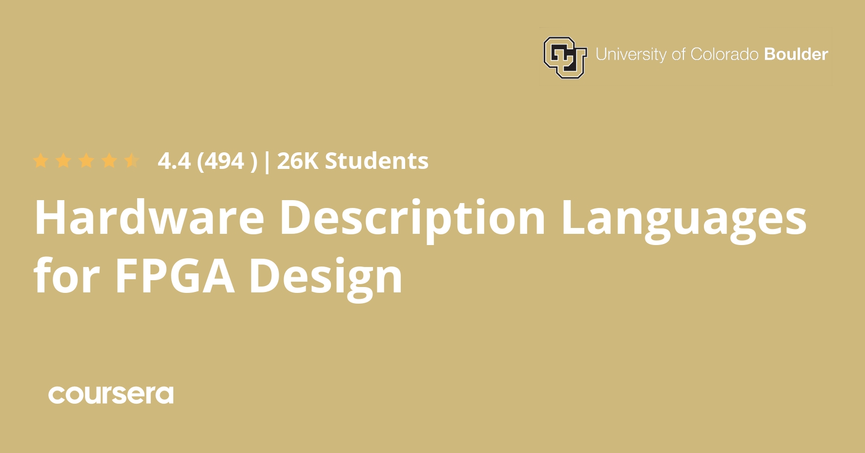 Hardware Description Languages for FPGA Design Coursya