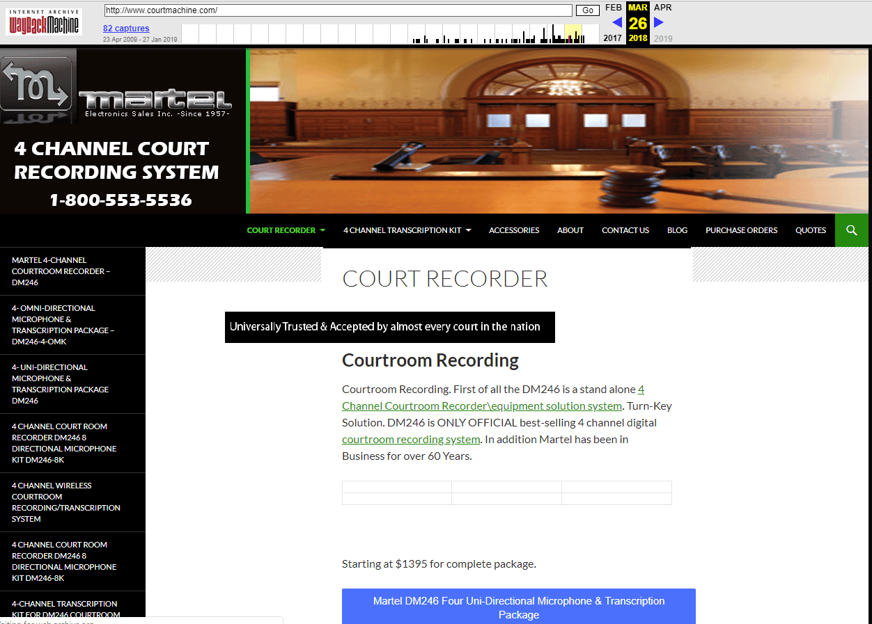 image 4 channel DM246 digital court recording system