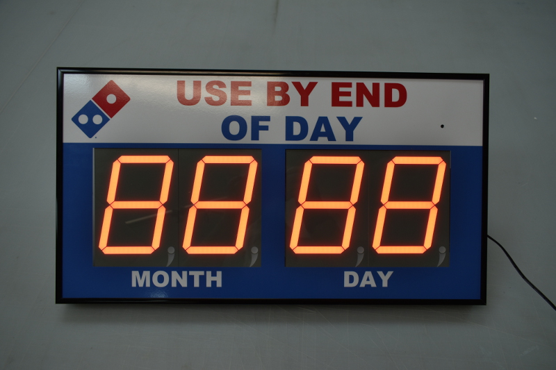 Digital Timer Sign with One Spaced Day Month Timer Display (12Hx22W)