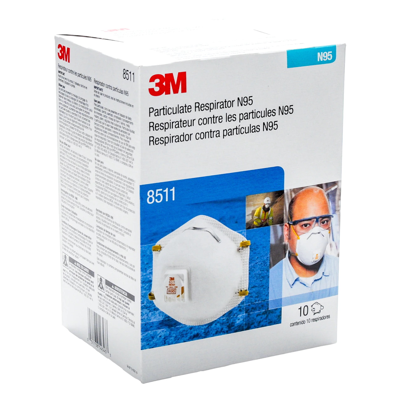 3M N95 8511 particulate respirator 10 per box CoverallsDirect